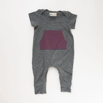 Thimble Zipper Romper in Poppy Confetti