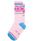 Taylor Is My Therapist Gym Crew Socks