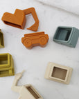 Construction Vehicle Mold Free Silicone Bath Toy Set