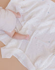Muslin Swaddle Nautical Ocean Baby Organic Whale Crab Gift: Blue