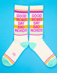 Good Moms Say Bad Words Gym Crew Socks