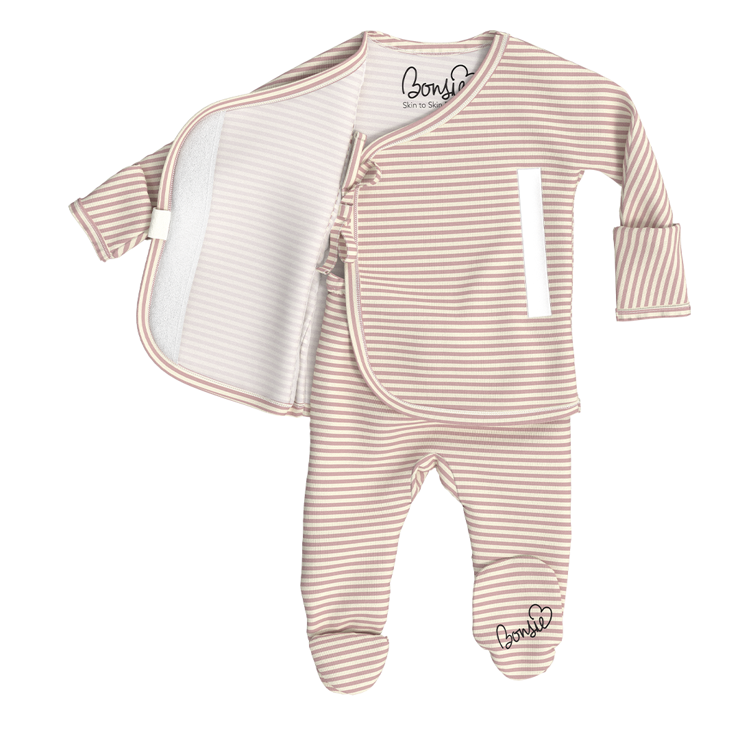 Bonsie Skin to Skin Babywear Footie - Berry Twist