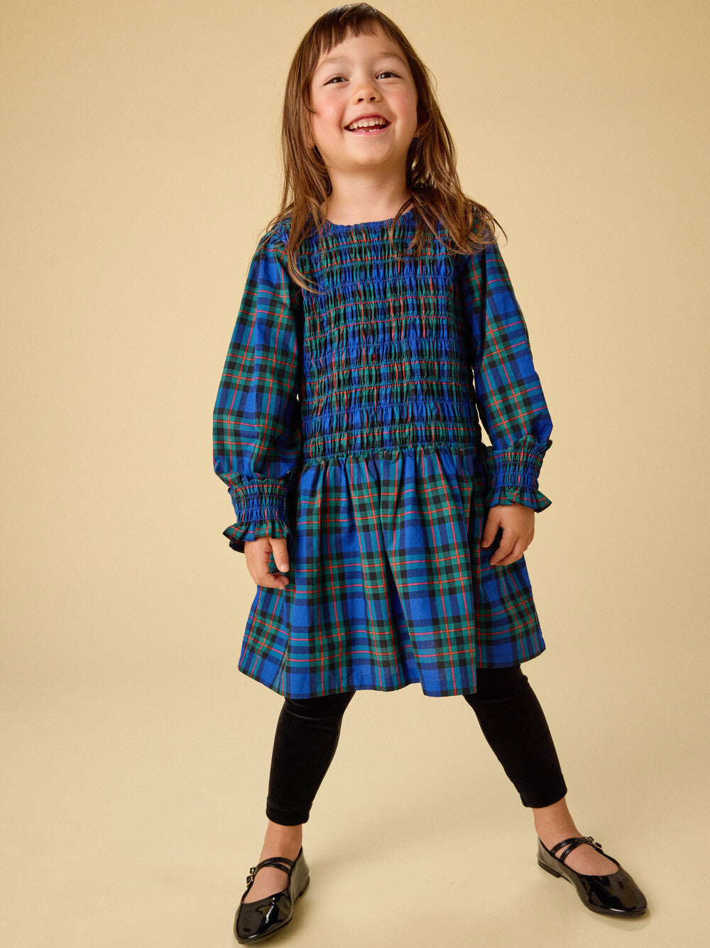 Tea Smocked Woven Blouson Dress