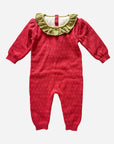 Sweater Knit Romper Strawberry