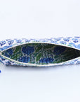 Block Print Quilted Round Make up Cosmetic Bag