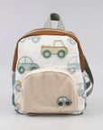 Cute Cartoon Embroidered Kids Backpack for School: Kids Car Backpack
