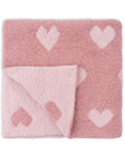 Chenille - Blush and Rose Heart Blanket
