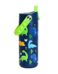 Fidget Handle Kids Stainless Bottle 18oz Dinosaur