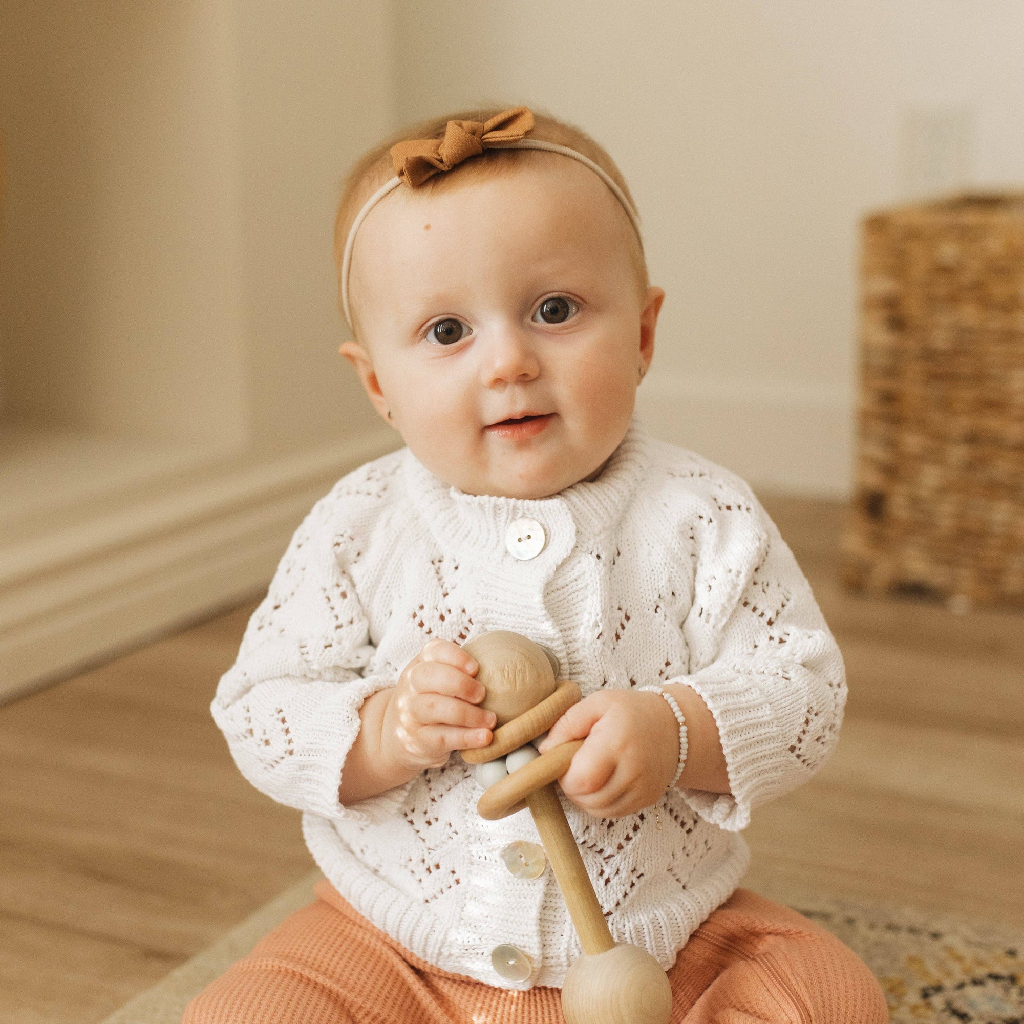 Heart Lace White Valentine Cardigan Sweater Baby & Toddler
