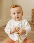 Heart Lace White Valentine Cardigan Sweater Baby & Toddler
