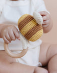 Teether Bee Cotton Crochet Rattle Spring Summer Baby Toy: In Stock