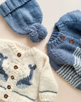 Stripe Cardigan Blue Baby Boy Sweater Cream
