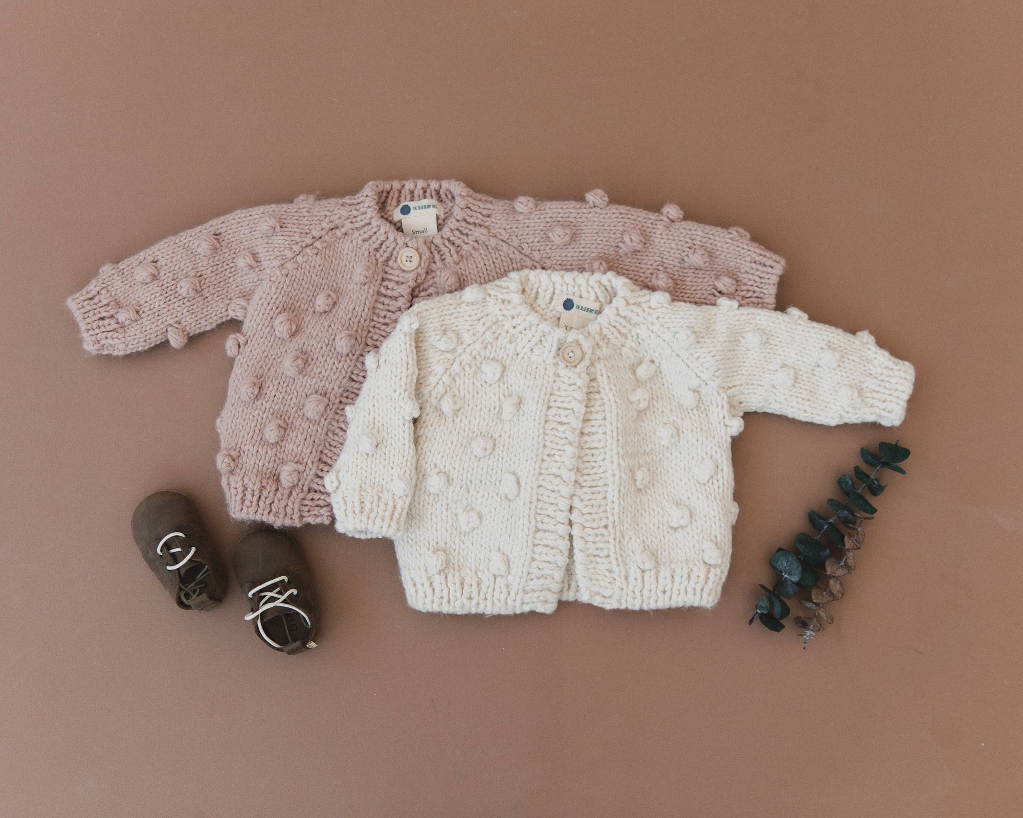 Popcorn Cardigan, Blush | Baby & Kids Valentine's Sweater: 6-12 mths