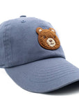 Teddy Bear Patch Baseball hat: Denim / Baby (0-12M)