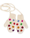 Hand Knit Polka Dot Mittens