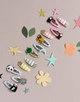 Stripy Star Fabric Clip Set