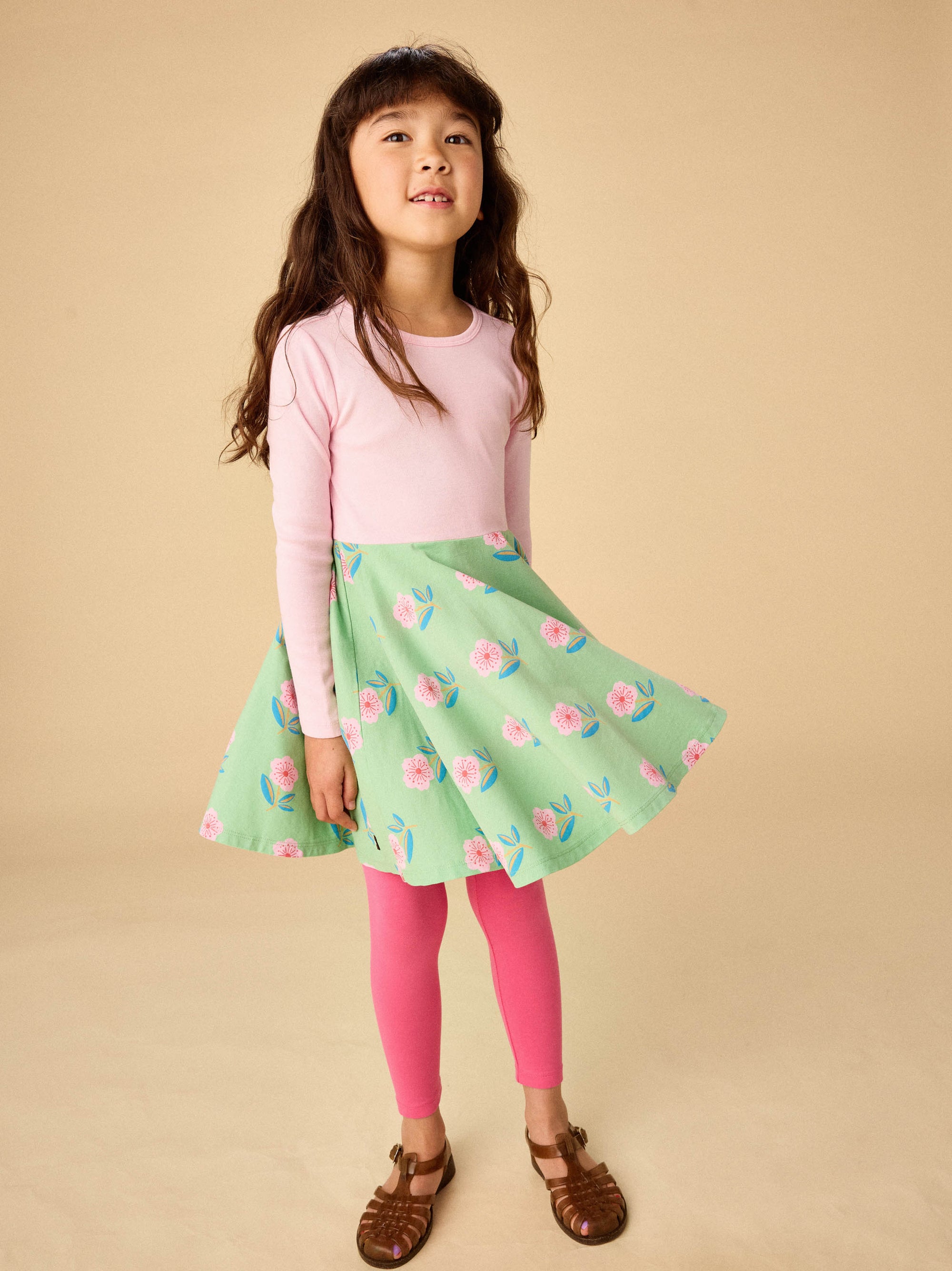 Tea Solid Girls Leggings