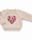 Bright Embroidered Heart Sweater for Baby & Kids
