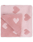 Chenille - Blush and Rose Heart Blanket