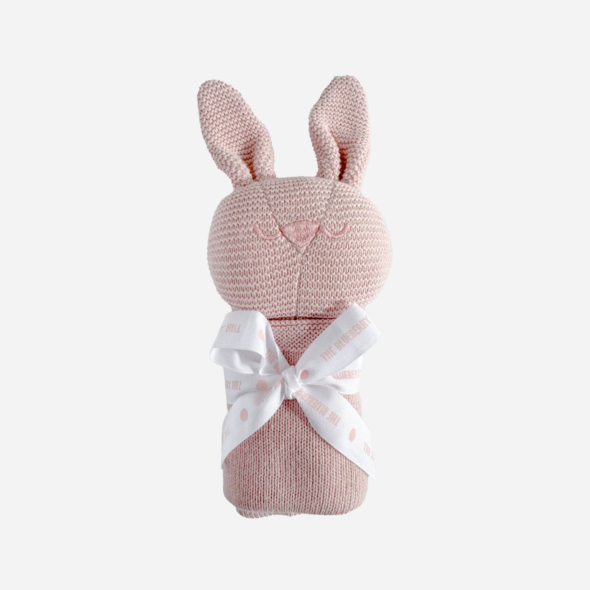 Lovey Bunny Pink Baby Blanket