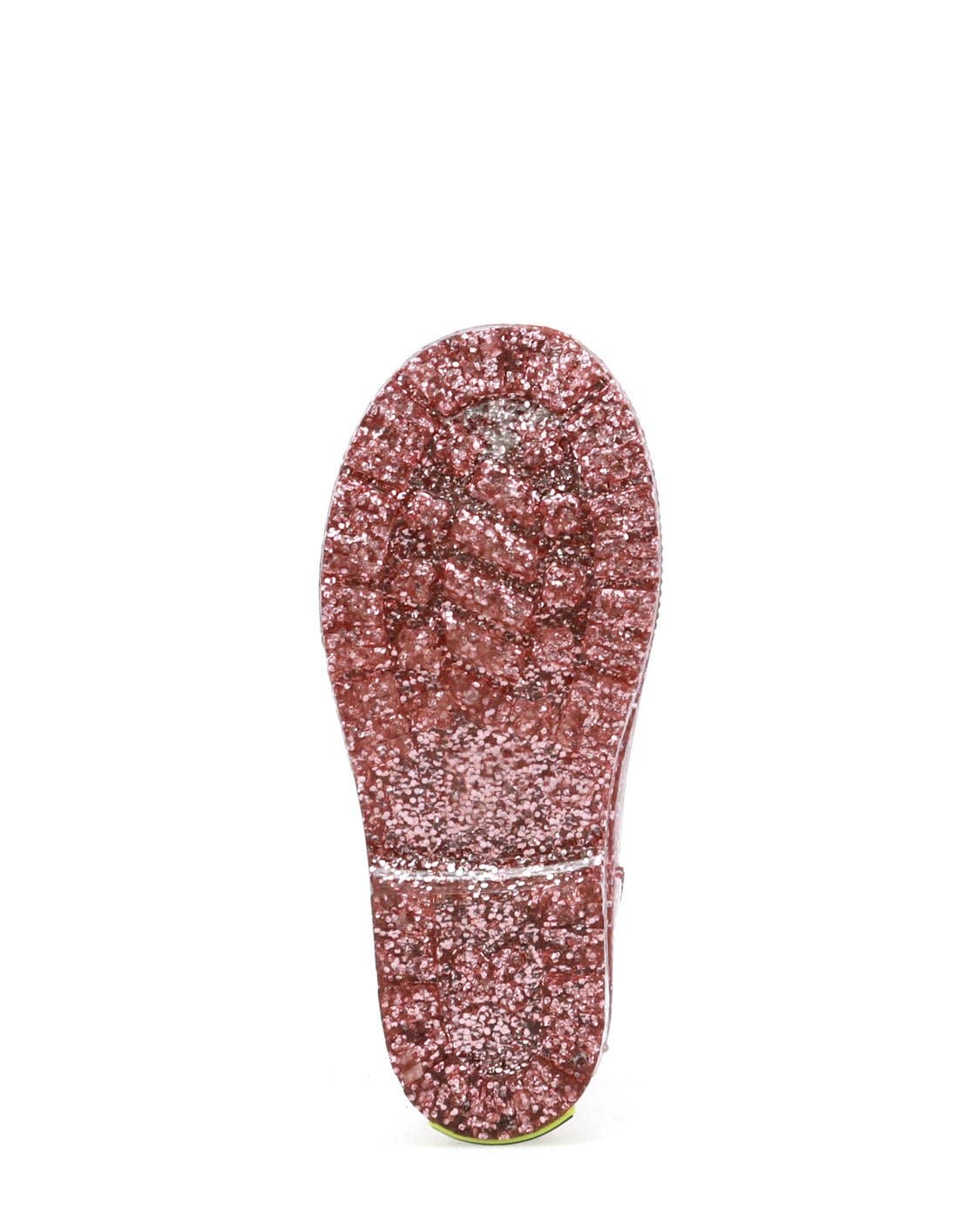 Kids Glitter Rain Boot - Rose Gold