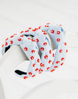 Girls Beaded Headband - Pinstripe Poppies