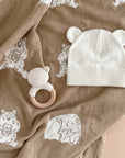 Teether Bear Cotton Rattle Baby Newborn Gift Toy
