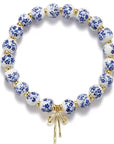 Chinoiserie Beaded Bracelet: Blue