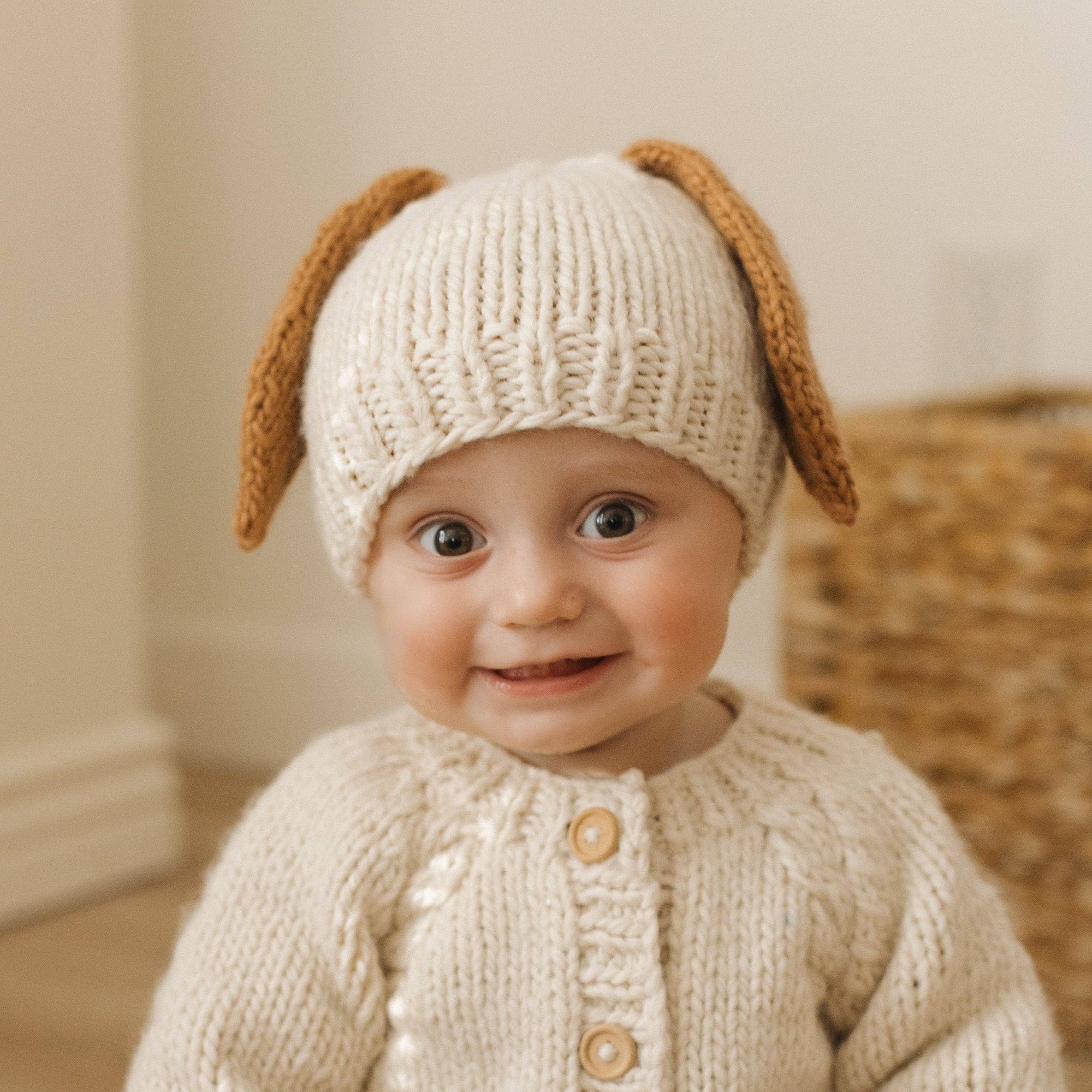 Puppy Dog Knitted Baby Hat