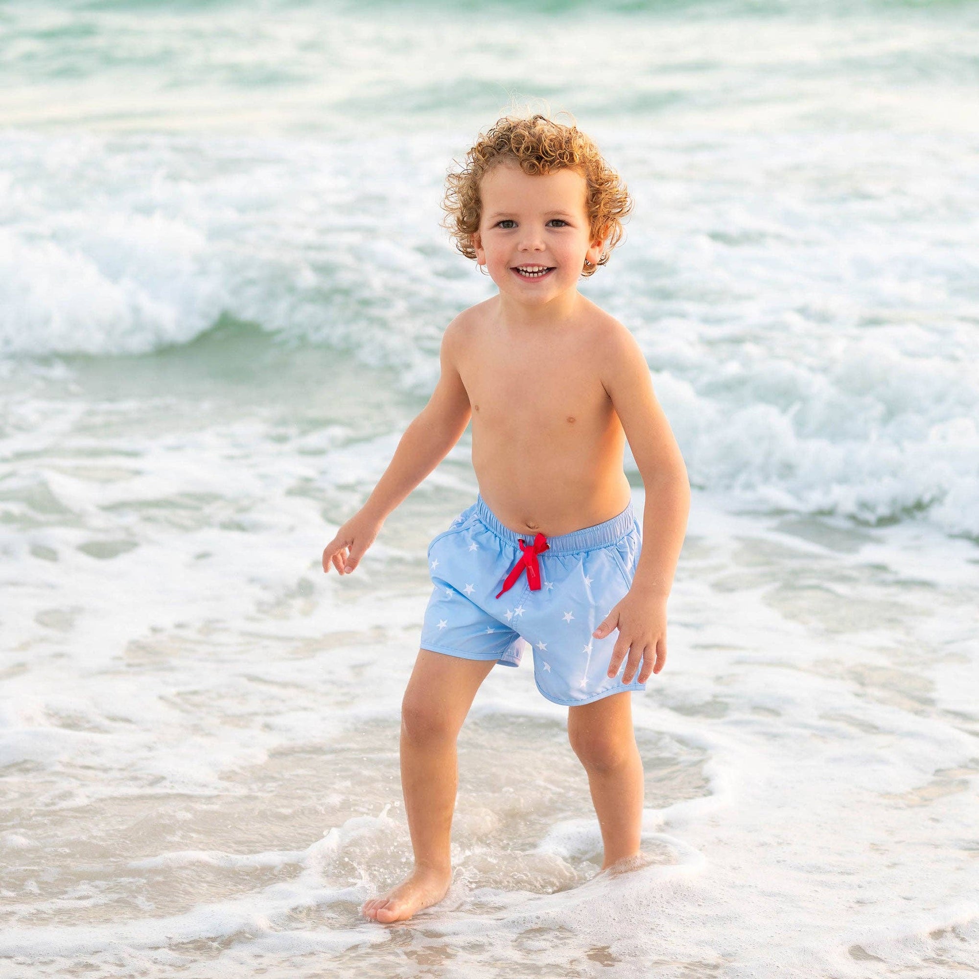 Boys Star Print Boardies Swim Shorts