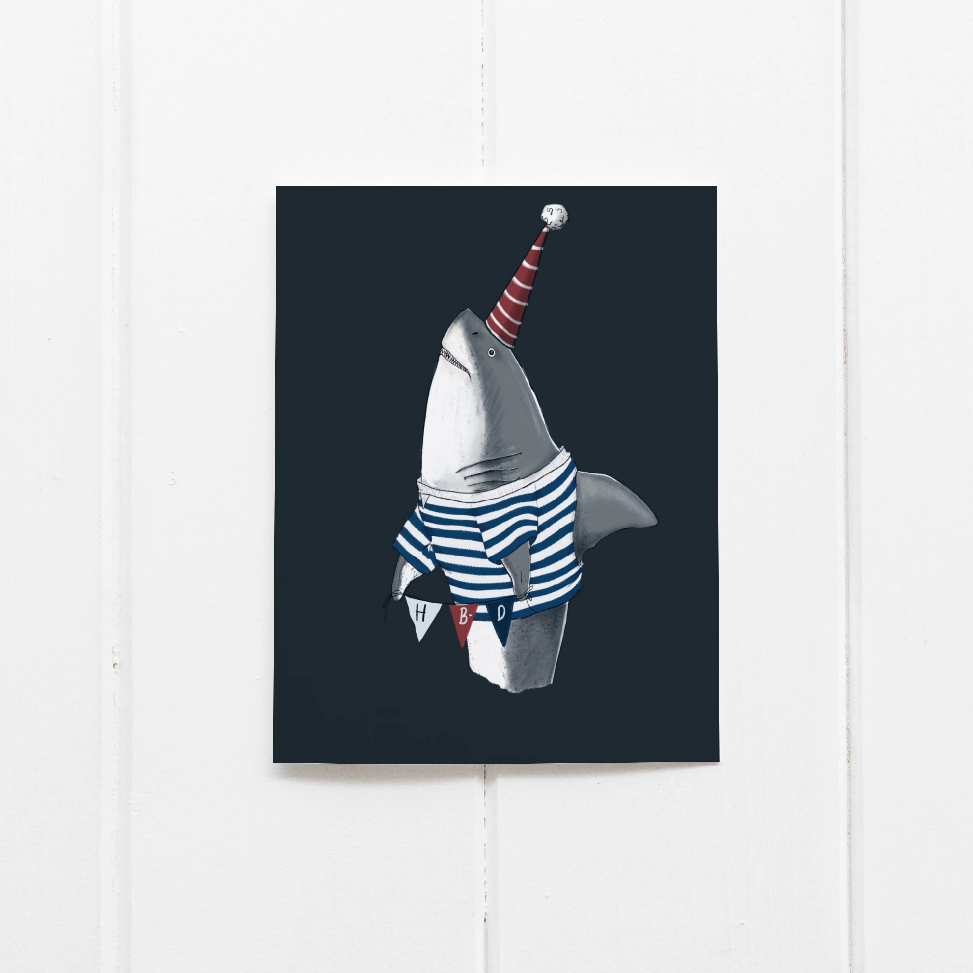Shark Hbd Greeting Card
