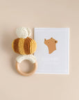 Teether Bee Cotton Crochet Rattle Spring Summer Baby Toy: In Stock