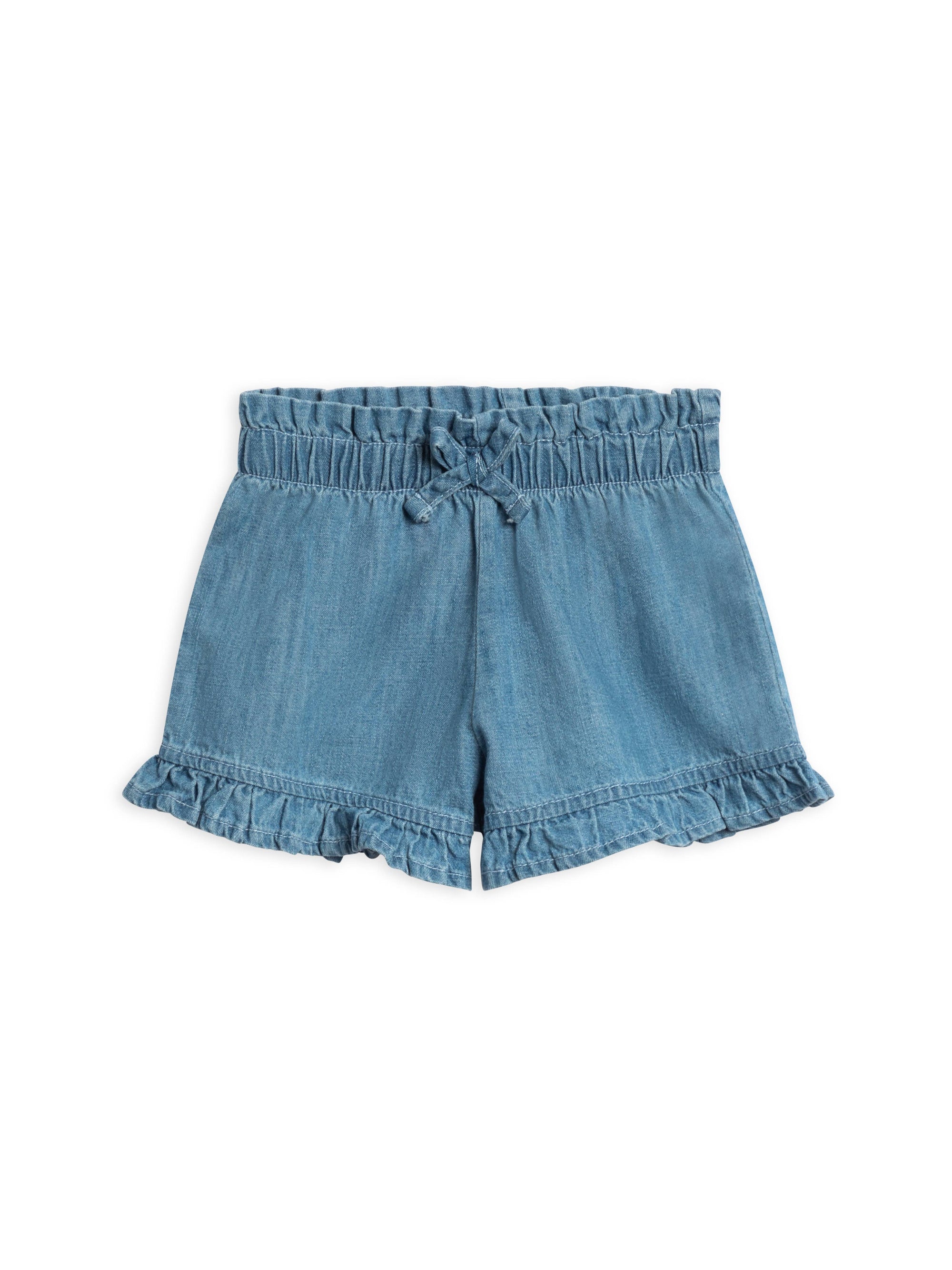 Organic Baby & Kids Callie Chambray Ruffle Waist Shorts