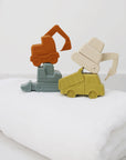 Construction Vehicle Mold Free Silicone Bath Toy Set