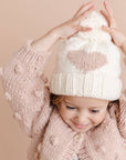 Blush Heart Winter Beanie Hat