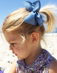 Large Hair Bow Boutique Ribbon,Big Bow, Alligator Hair Clip: Ballet Pink