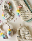 Rainbow Unicorn Knitted Hat 7-10 Years