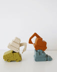 Construction Vehicle Mold Free Silicone Bath Toy Set