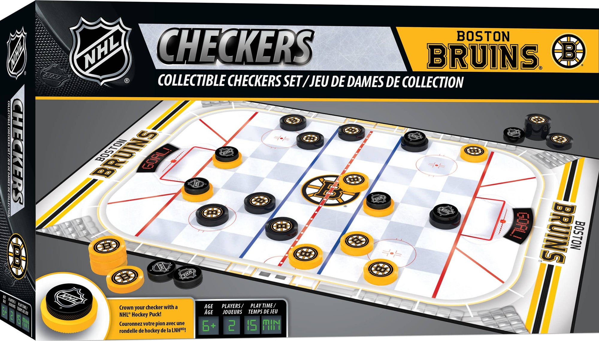 Boston Bruins Checkers Board Game
