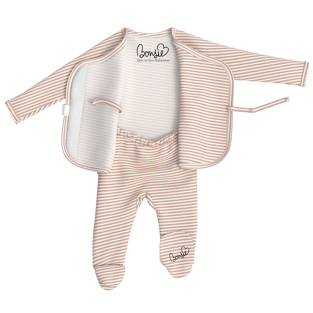 Bonsie Skin to Skin Babywear Footie - Berry Twist