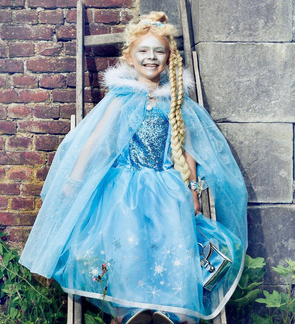 Ice Queen Costume Dress – Carnival & Festive Use (3 sizes): 3-4 years