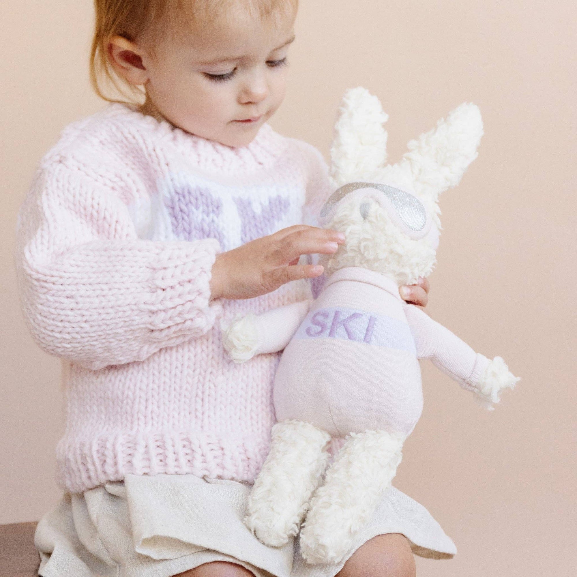Plush Bunny Ski Toy Baby Kid Stuffed Animal Snow Resort Gift: Default Title