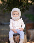 Baby Toddler Soft Knit Earflap Hat with Chin Strap