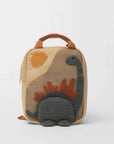 Children's Dinosaur Backpack Cute Canvas Lightweight School Bag: Light Brown