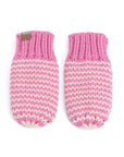 Baby/ Toddler Kids Thumbless Winter Mittens, Stripe Pattern
