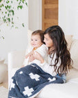 DOUBLE-LAYER BAMBONI® MINI BLANKETS: Elephant Double Layer