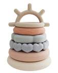 Classic Silicone Stacking Teething Ring Toy