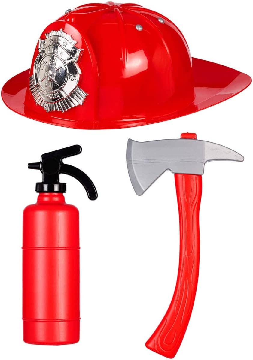 Fireman Costume Set for Children - Role-Play - (sz 4-7 yrs)