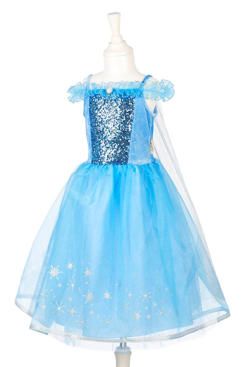 Ice Queen Costume Dress – Carnival & Festive Use (3 sizes): 3-4 years