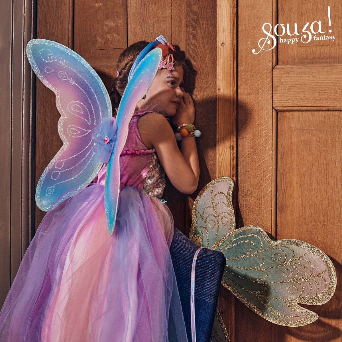 Felicity Fairy Costume – Dress and Wings Set (pink (3 sizes): 3-4 years